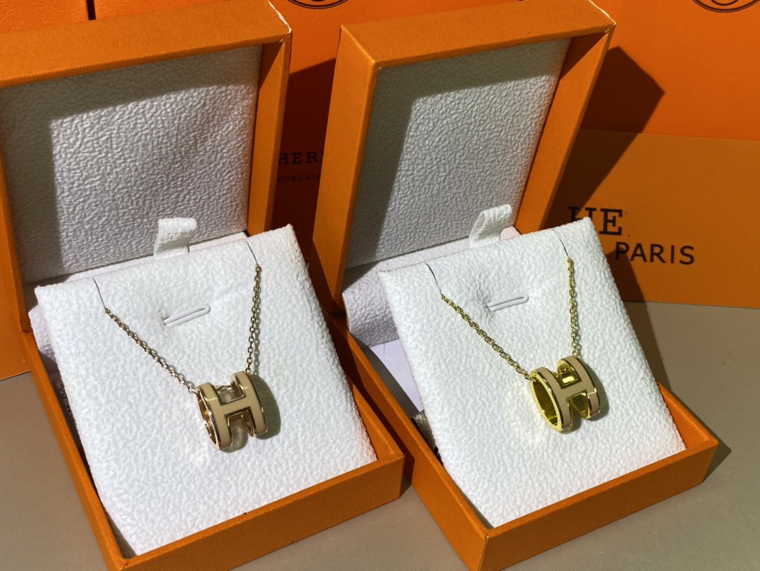 [Clover]HM CLIC YELLOW ENAMEL GOLD NECKLACE