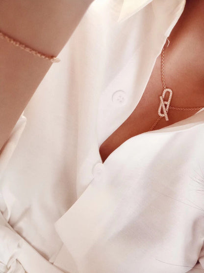 [Clover]HM FIRE PIG NOSE NECKLACE TRENDY STREET