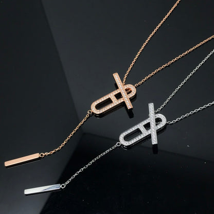 [Clover]HM NECKLACE PLATINUM ROSE GOLD DIAMOND