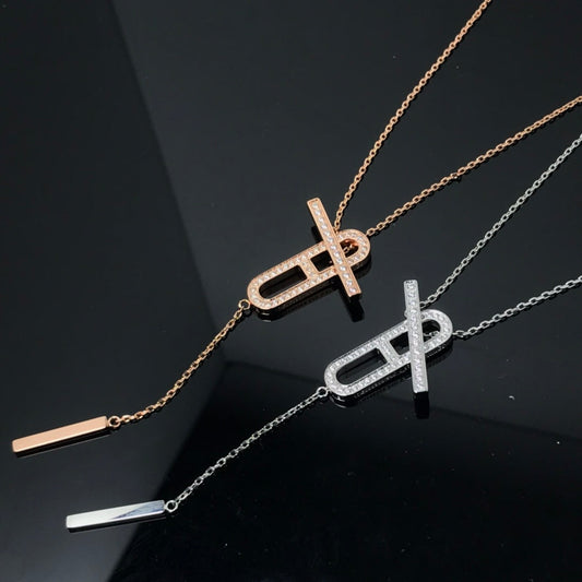 [Clover]HM NECKLACE PLATINUM ROSE GOLD DIAMOND