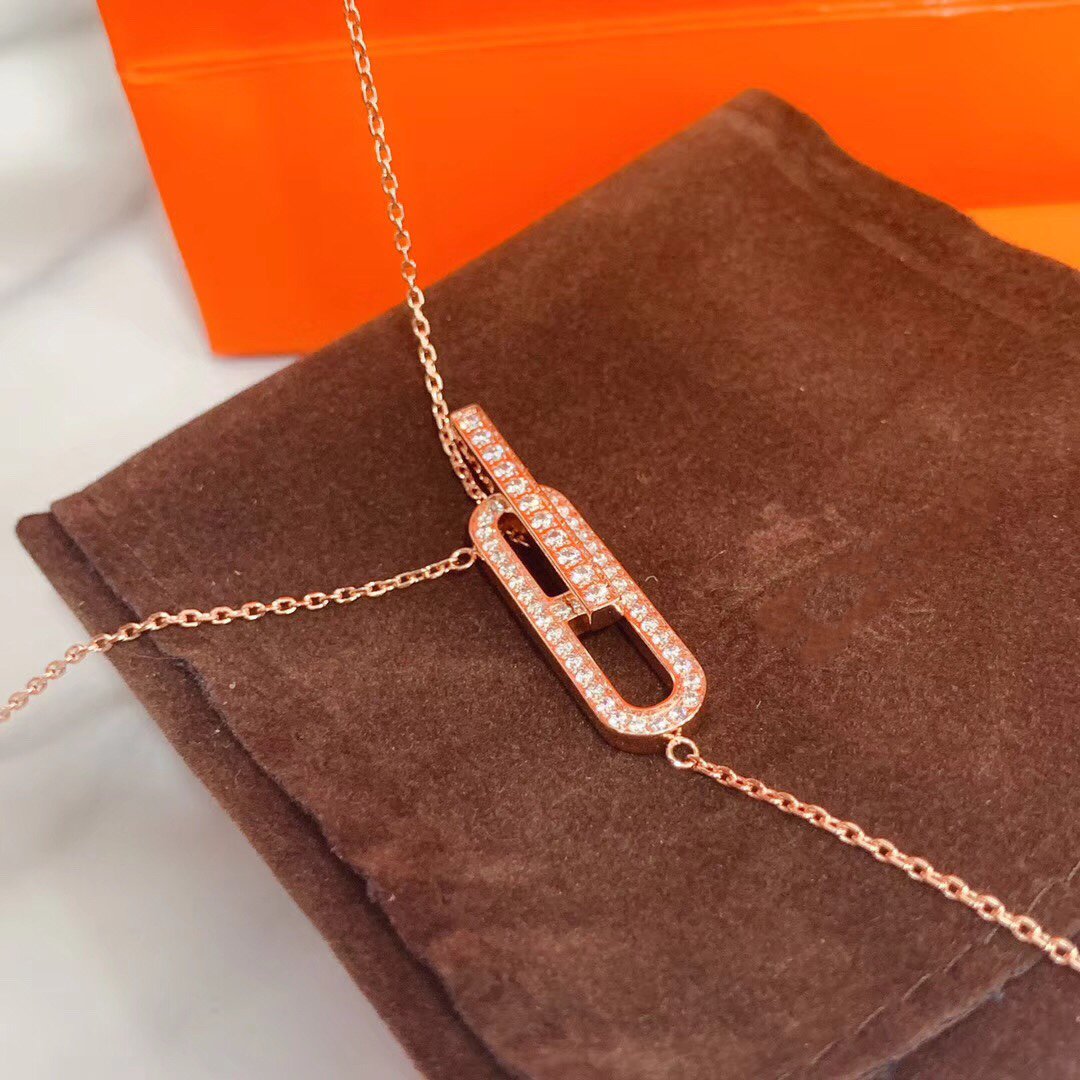 [Clover]HM NECKLACE PLATINUM ROSE GOLD DIAMOND