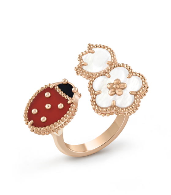 [Clover]LUCKY 3 MOTIF ROSE GOLD RING