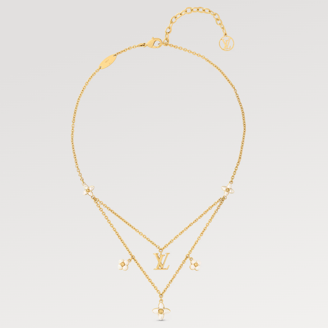 [Clover]FLOWERGRAM GOLD MOP DOUBLE ROW NECKLACE