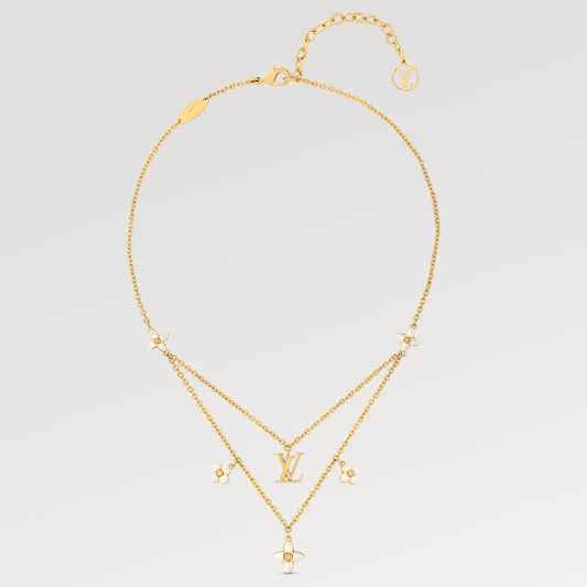 [Clover]FLOWERGRAM GOLD MOP DOUBLE ROW NECKLACE
