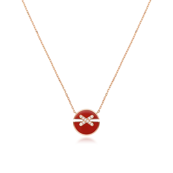 [Clover]JEUX DE ROSE GOLD DIAMOND NECKLACE