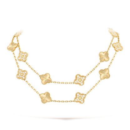 [Clover]CLOVER 20 MOTIFS LASER DIAMOND NECKLACE