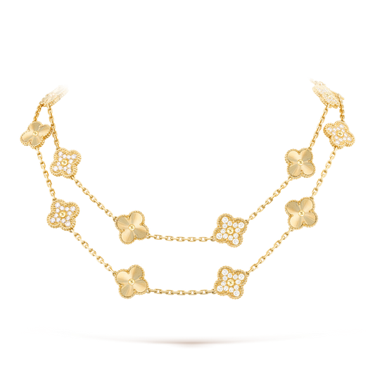 [Clover]CLOVER 20 MOTIFS LASER DIAMOND NECKLACE