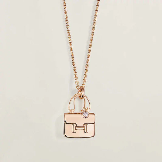 [Clover]AMULETTE PEDANT ROSE GOLD NECKLACE