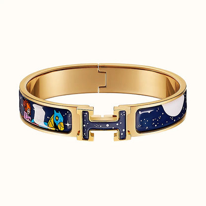 [Clover]H STAR AND MOON BRACELET 12MM