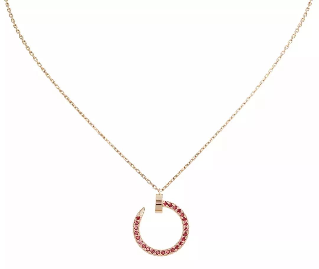 [Clover]JUSTE NECKLACE GOLD RED DIAMONDS