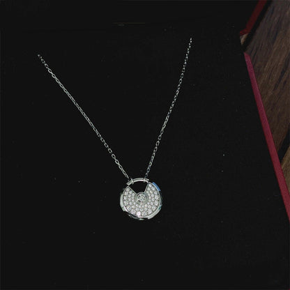 [Clover]AMULETTE SILVER FULL DIAMOND NECKLACE