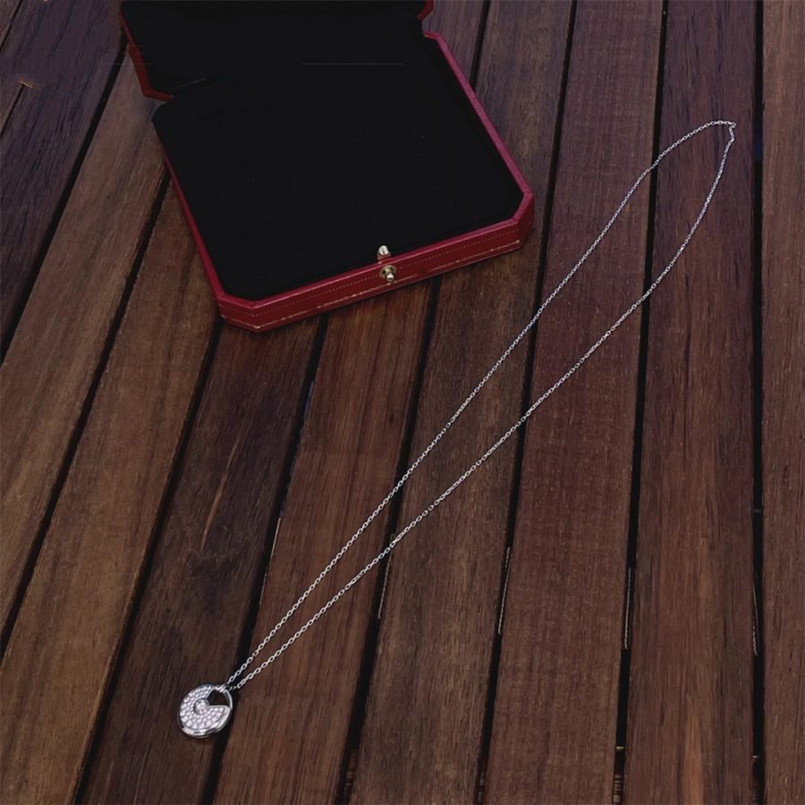 [Clover]AMULETTE SILVER FULL DIAMOND NECKLACE