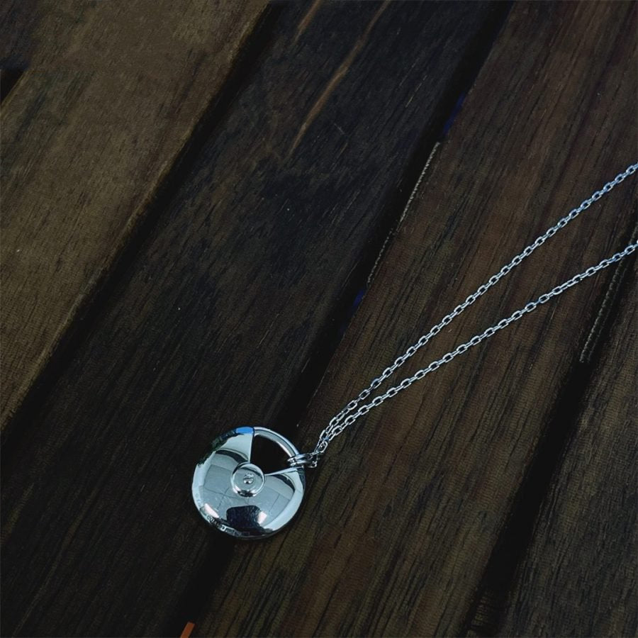 [Clover]AMULETTE SILVER FULL DIAMOND NECKLACE