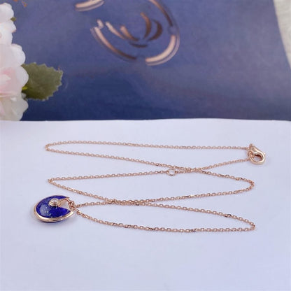[Clover]AMULETTE ROSE GOLD AGATE NECKLACE