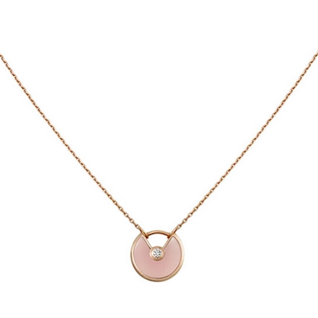 [Clover]AMULETTE ROSE GOLD PINK MOP NECKLACE