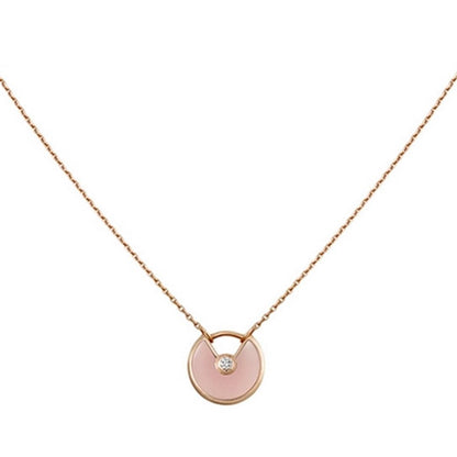 [Clover]AMULETTE ROSE GOLD PINK MOP NECKLACE