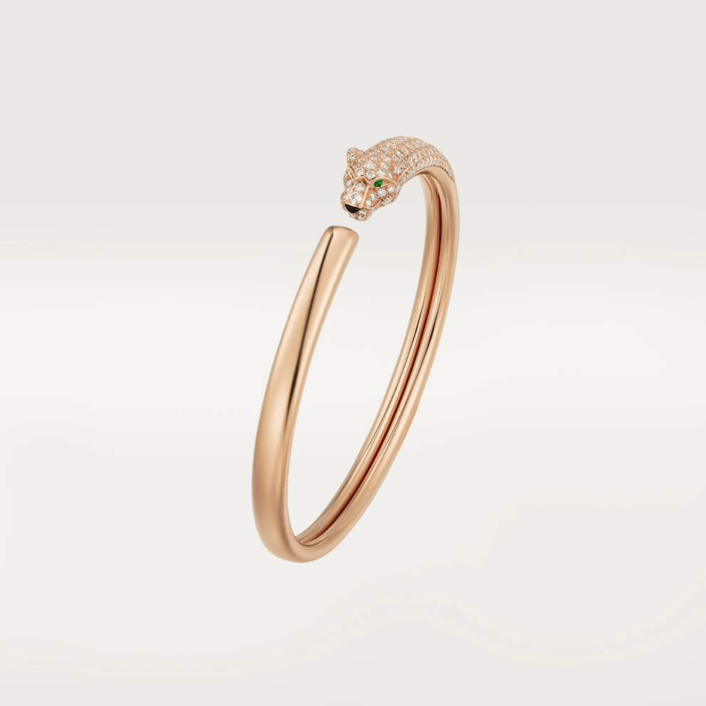 [Clover]PANTHERE ROSE GOLD DIAMOND OPEN BRACELET