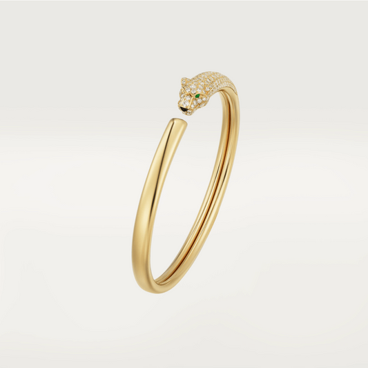 [Clover]PANTHERE GOLD DIAMOND OPEN BRACELET