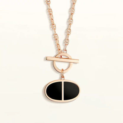 [Clover]CHAINE VERSO BLACK CERAMIC NECKLACE
