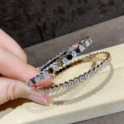 [Clover]BEE LOVE GOLD BRACELET FULL DIAMOND