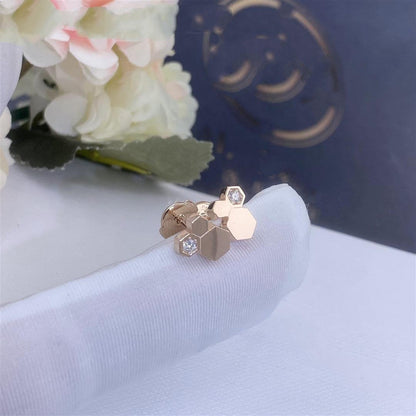 [Clover]BEE LOVE PINK GOLD DIAMOND EARRINGS