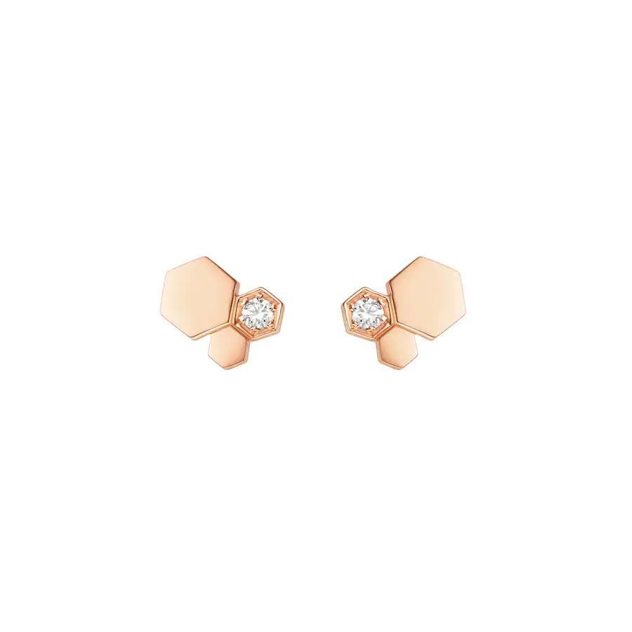 [Clover]BEE LOVE PINK GOLD DIAMOND EARRINGS