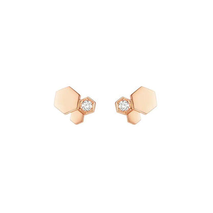 [Clover]BEE LOVE PINK GOLD DIAMOND EARRINGS