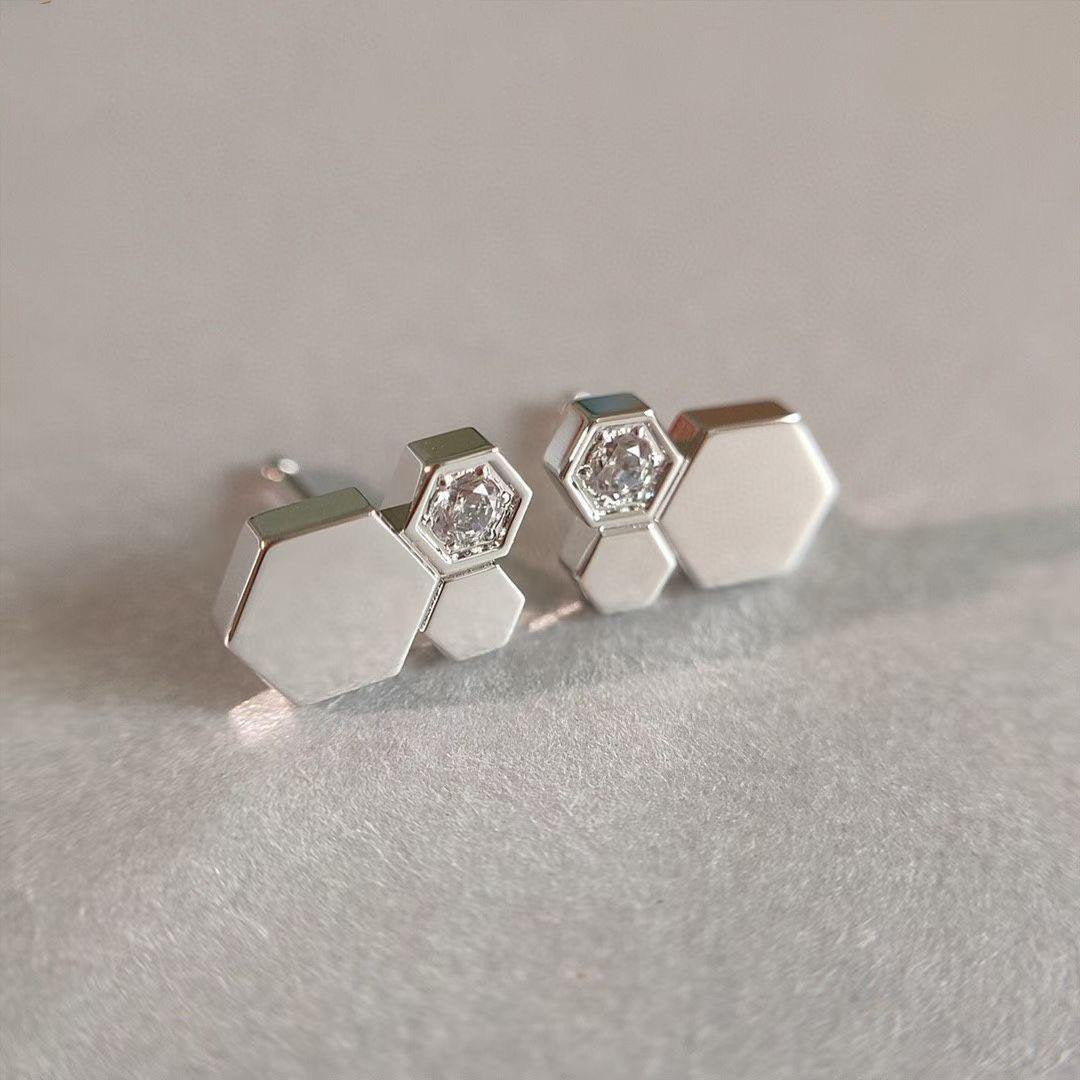 [Clover]BEE LOVE SILVER DIAMOND EARRINGS