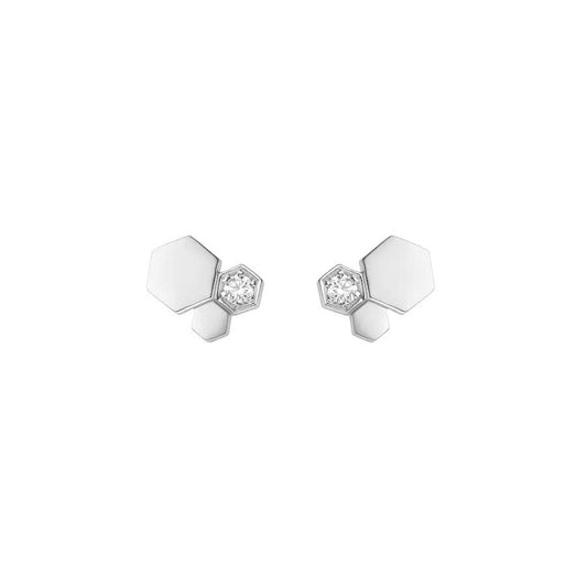 [Clover]BEE LOVE SILVER DIAMOND EARRINGS