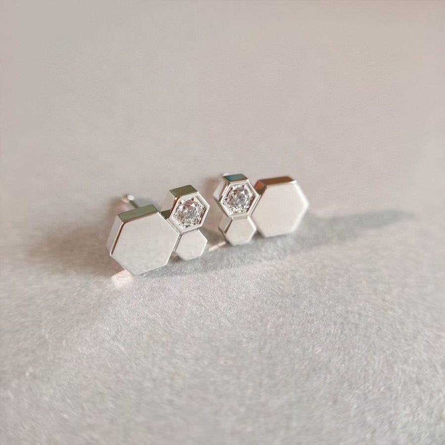 [Clover]BEE LOVE SILVER DIAMOND EARRINGS
