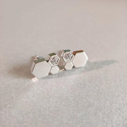 [Clover]BEE LOVE SILVER DIAMOND EARRINGS