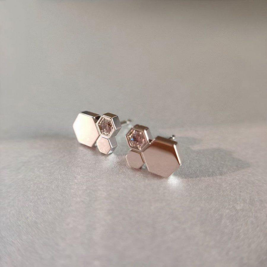 [Clover]BEE LOVE SILVER DIAMOND EARRINGS
