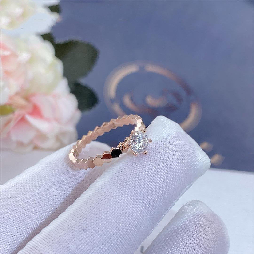 [Clover]BEE LOVE RING PINK GOLD 1 DIAMOND