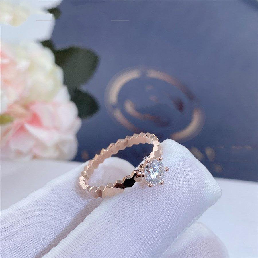 [Clover]BEE LOVE RING PINK GOLD 1 DIAMOND