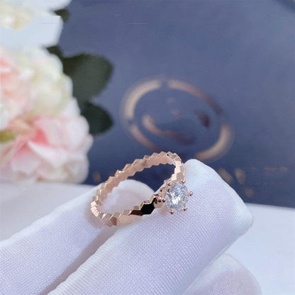[Clover]BEE LOVE RING PINK GOLD 1 DIAMOND