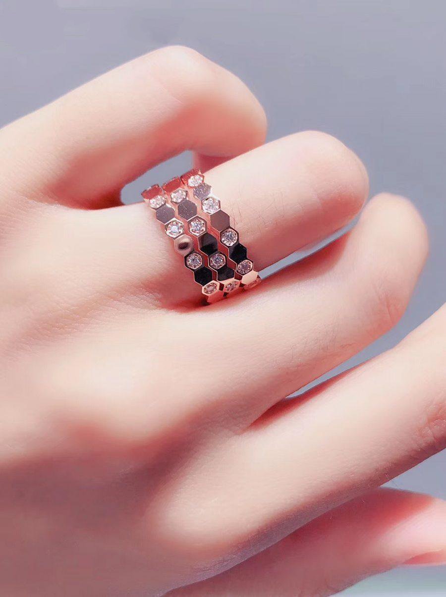 [Clover]BEE LOVE RING PINK GOLD DIAMOND