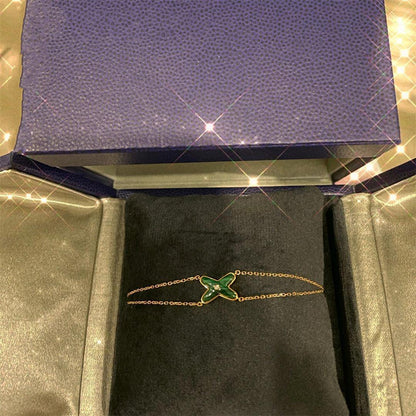 [Clover]JEUX BRACELET MALACHITE PINK GOLD 1 DIAMOND