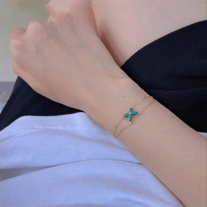 [Clover]JEUX BRACELET MALACHITE PINK GOLD 1 DIAMOND