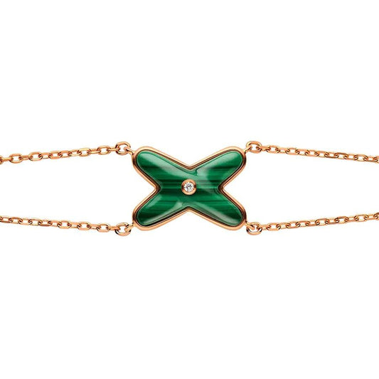 [Clover]JEUX BRACELET MALACHITE PINK GOLD 1 DIAMOND