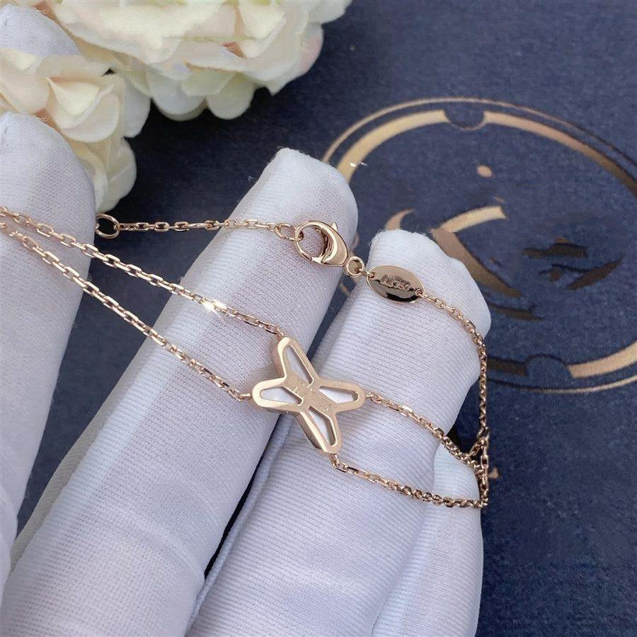 [Clover]JEUX BRACELET WHITE MOP PINK GOLD 1 DIAMOND
