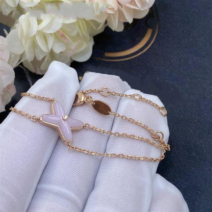 [Clover]JEUX BRACELET PINK MOP PINK GOLD 1 DIAMOND