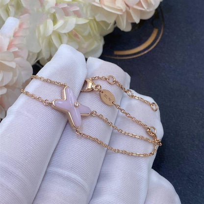 [Clover]JEUX BRACELET PINK MOP PINK GOLD 1 DIAMOND