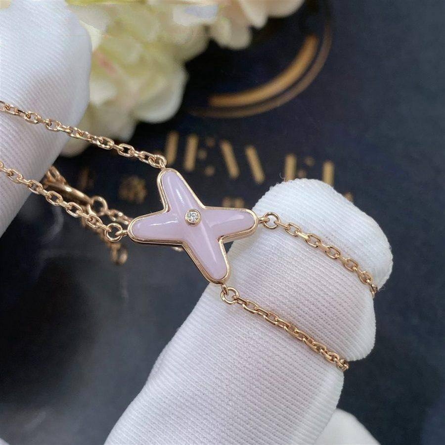 [Clover]JEUX BRACELET PINK MOP PINK GOLD 1 DIAMOND