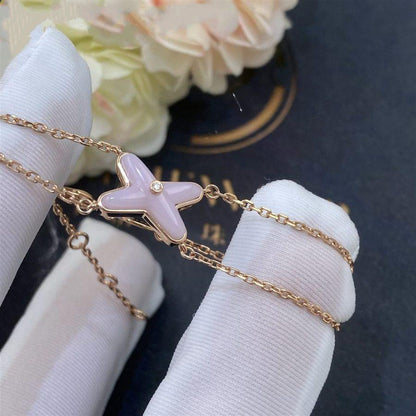 [Clover]JEUX BRACELET PINK MOP PINK GOLD 1 DIAMOND