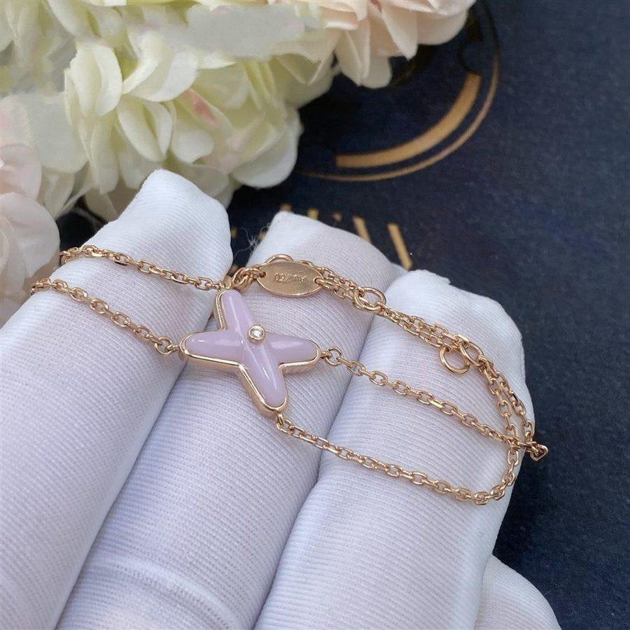 [Clover]JEUX BRACELET PINK MOP PINK GOLD 1 DIAMOND