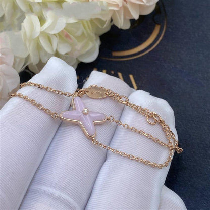 [Clover]JEUX BRACELET PINK MOP PINK GOLD 1 DIAMOND