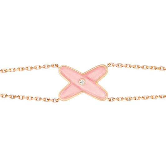 [Clover]JEUX BRACELET PINK MOP PINK GOLD 1 DIAMOND
