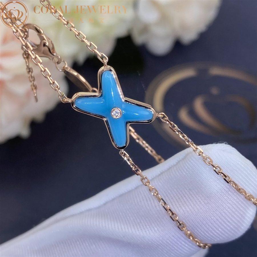 [Clover]JEUX BRACELET TURQUOISE PINK GOLD 1 DIAMOND