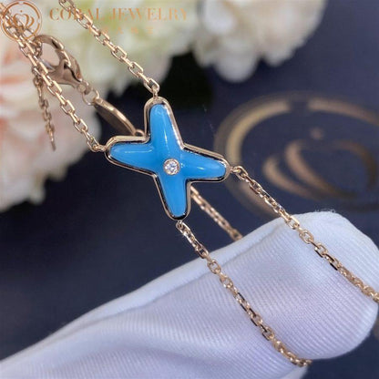 [Clover]JEUX BRACELET TURQUOISE PINK GOLD 1 DIAMOND