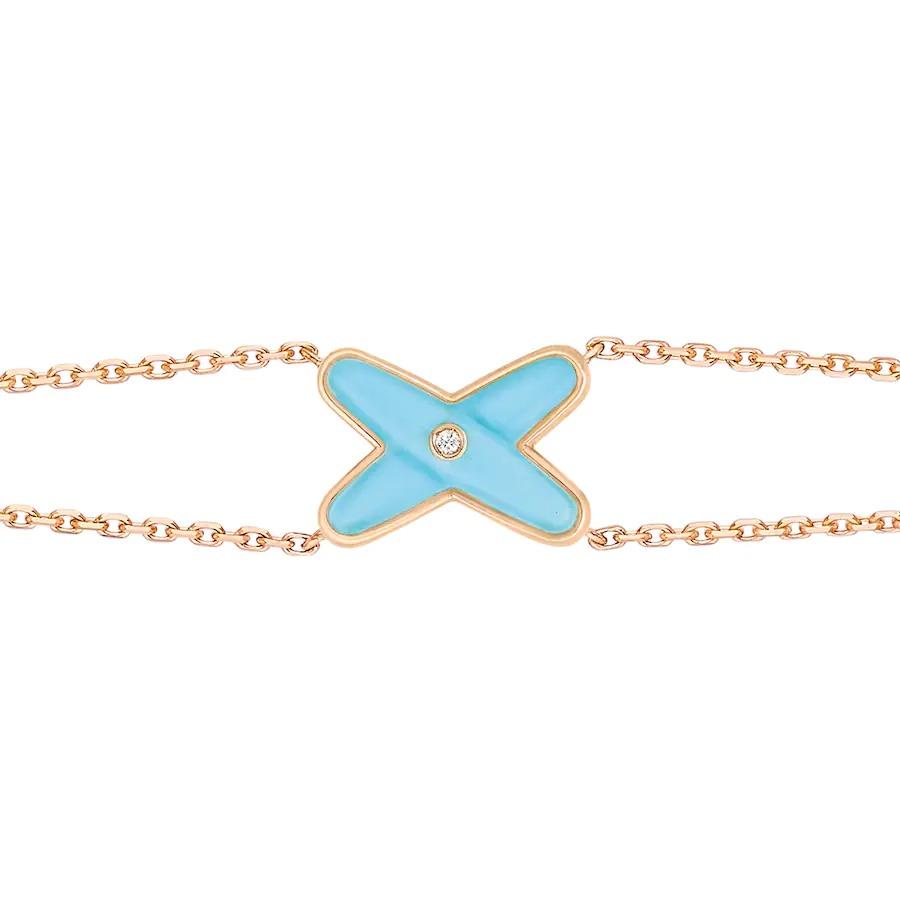 [Clover]JEUX BRACELET TURQUOISE PINK GOLD 1 DIAMOND